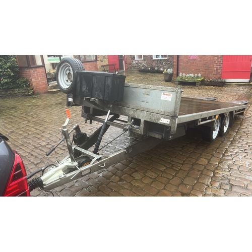 9 - 2021 BATESON 14' TWIN AXLE TILT BED TRAILER WITH RAMPS + VAT