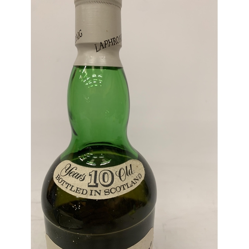 300A - A 1L BOTTLE OF LAPHROAIG 10 YEARS OLD SINGLE ISLAY MALT SCOTCH WHISKY, OLD LABEL