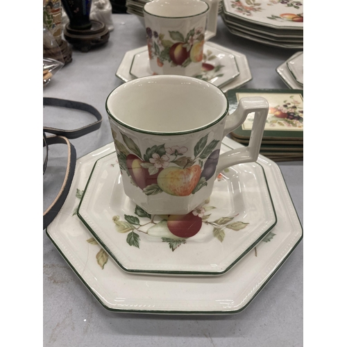 235 - A JOHNSONS BROTHERS FRESH FRUIT 20 PIECE PART DINNER SET WITH CORK COASTERS