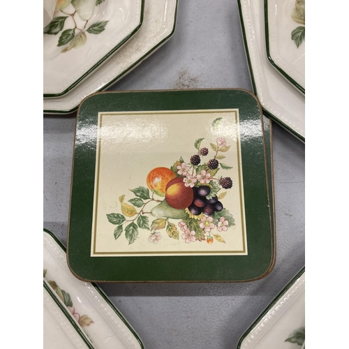 235 - A JOHNSONS BROTHERS FRESH FRUIT 20 PIECE PART DINNER SET WITH CORK COASTERS