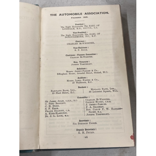 274 - THE AA HANDBOOK 1937-38 AND A MICHELIN GUIDE 10TH EDITION 1925