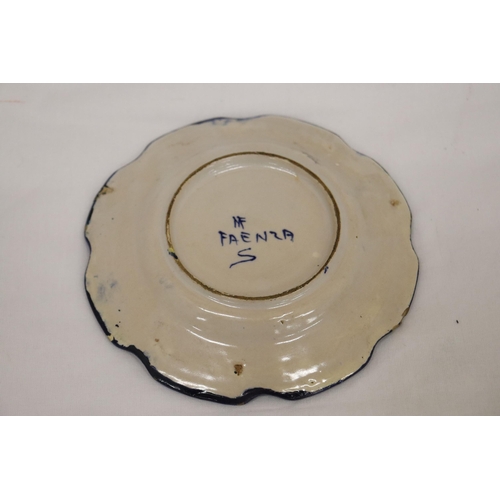 142 - A VINTAGE CONTINENTAL SMALL PLATE WITH THE LOGO FOR THE ROYAL FLYING CORPS