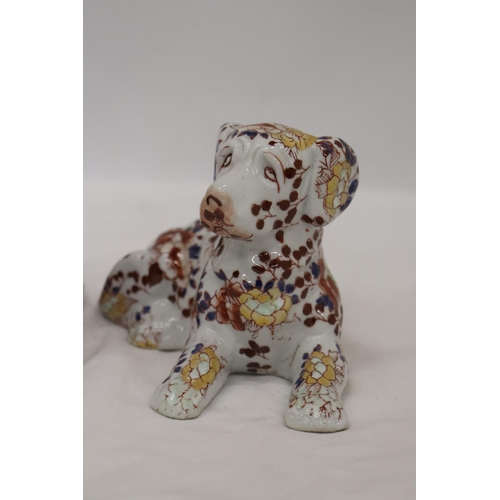 152 - A PAIR OF IMARI DOGS