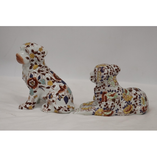 152 - A PAIR OF IMARI DOGS