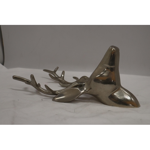 197 - A STAINLESS STEEL DEER WALL HANGING