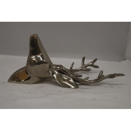 197 - A STAINLESS STEEL DEER WALL HANGING