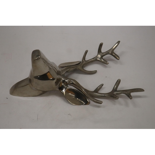 197 - A STAINLESS STEEL DEER WALL HANGING