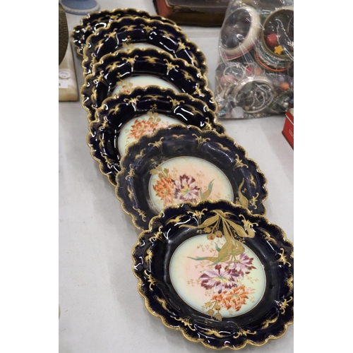 210 - A SET OF SIX GDA LIMOGES FRANCE ANTIQUE PLATES