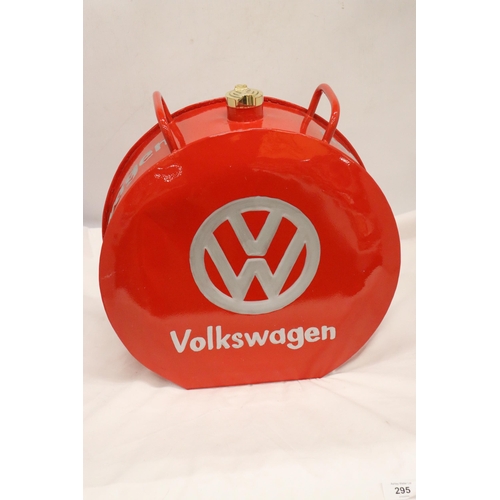 295 - A LARGE RED VOLKSWAGON PETRO CAN