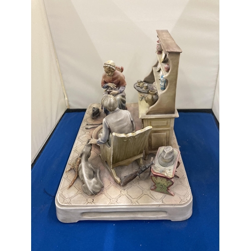 27 - AN A BORSATO MADE IN ITALY FIGURINE OF A KITCHEN SCENE