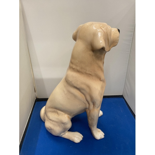 48 - A LARGE BESWICK FIRESIDE GOLDEN LABRADOR NO 2314 APPROX 32CM TALL