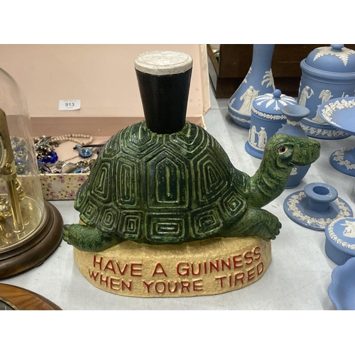 914 - A LARGE GUINNESS RESIN TORTOISE ADVERTISING FIGURE