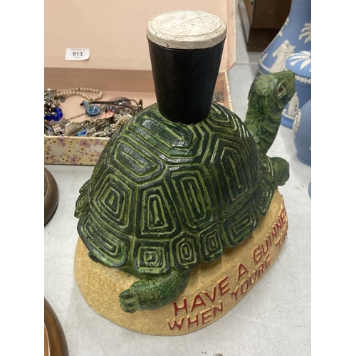 914 - A LARGE GUINNESS RESIN TORTOISE ADVERTISING FIGURE