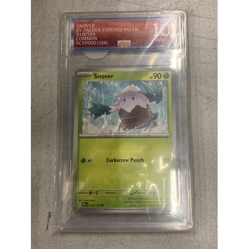 919 - A GRADED POKEMON CARD 10/10 SNOVER