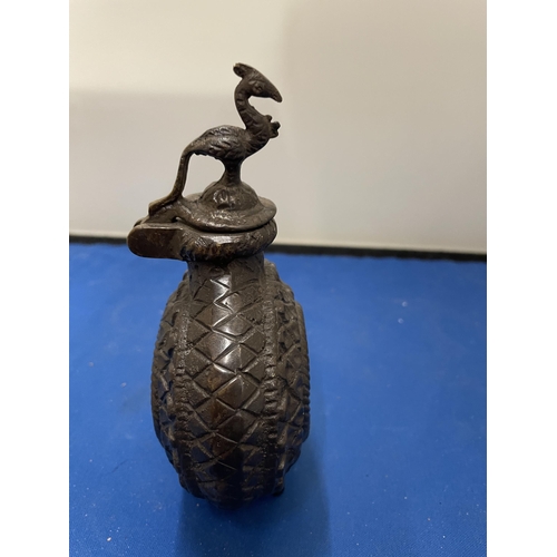 75 - A DECORATIVE BRONZE INCENSE BURNER