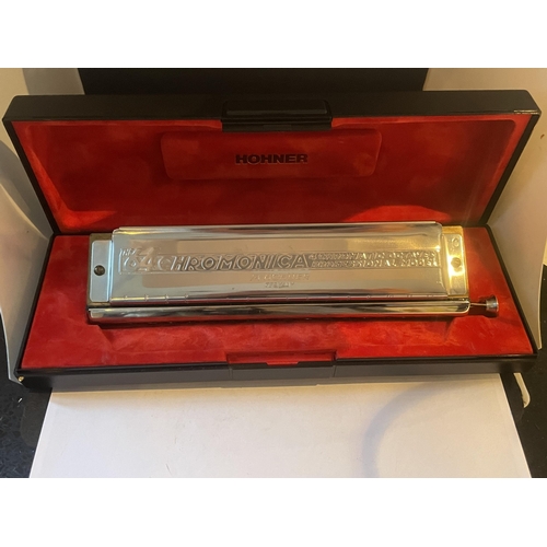 78 - A HOHNER CHROMONICA 280C HARMONICA WITH ORIGINAL CASE