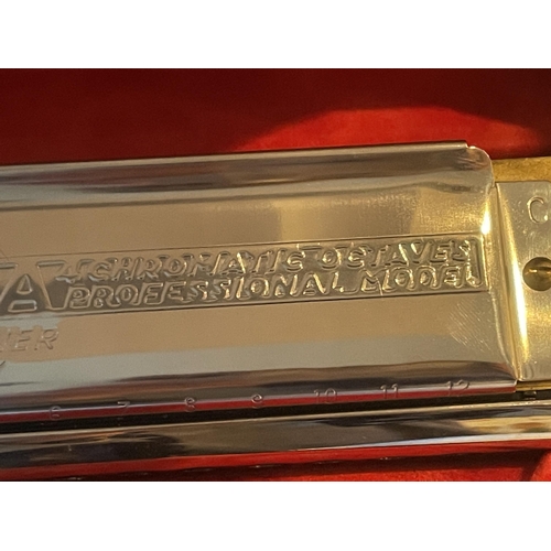 78 - A HOHNER CHROMONICA 280C HARMONICA WITH ORIGINAL CASE