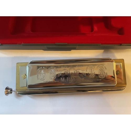 79 - A HOHNER CHROMONICA 260 HARMONICA WITH ORIGINAL CASE