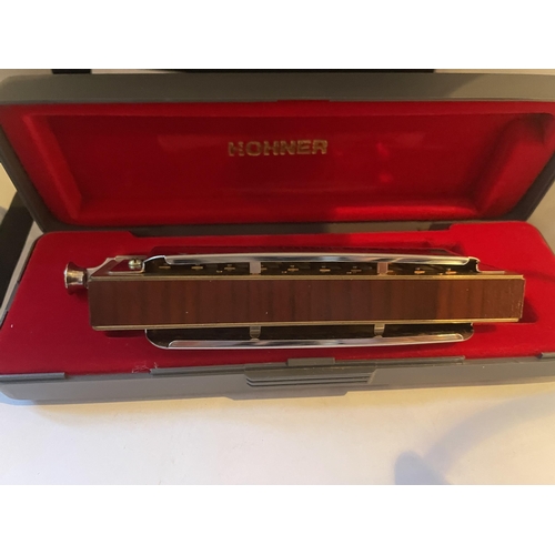 79 - A HOHNER CHROMONICA 260 HARMONICA WITH ORIGINAL CASE