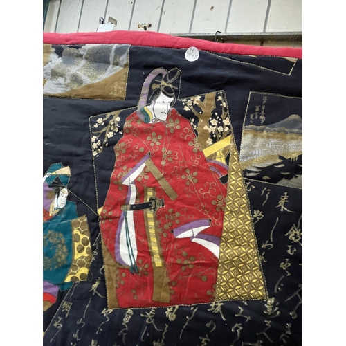 89 - A ORIGINAL SAMURAI WALL HANGING 110CM X 144CM