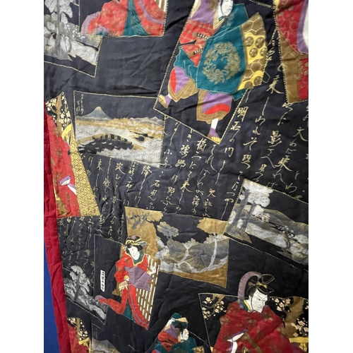 89 - A ORIGINAL SAMURAI WALL HANGING 110CM X 144CM