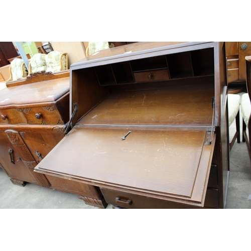 2618 - AN OAK JENTIQUE BUREAU 30