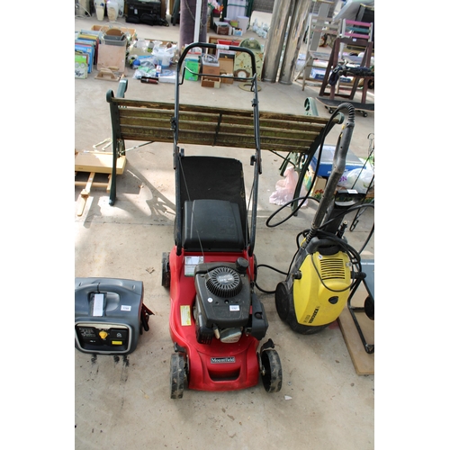 1767 - A MOUNTFIELD RS100 PETROL LAWN MOWER WITH GRASS BOX