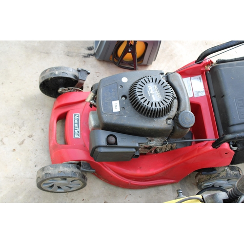 1767 - A MOUNTFIELD RS100 PETROL LAWN MOWER WITH GRASS BOX