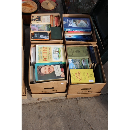 1854 - A LARGE ASSORTMENT OF VARIOUS HARDBACK AND PAPERBACK BOOKS