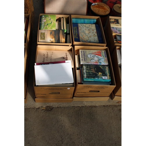 1855 - A LARGE ASSORTMENT OF VARIOUS HARDBACK AND PAPERBACK BOOKS