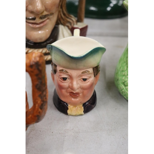 982 - A QUANTITY OF CERAMIC ITEMS TO INCLUDE A ROYAL DOULTON 'ARAMIS' TOBY JUG, SYLVAC BOWL, PRESERVE POTS... 