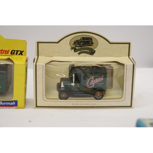 986 - FOUR DIE-CAST ADVERTISING VANS PLUS A WADDINGTON'S JACK STRAWS GAME