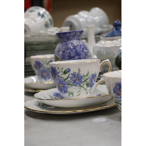 987 - A MIXED COLLECTION OF TEAWARE TO INCLUDE ROYAL VALE, CROWN MING, ETERNAL BEAU, ETC, CUPS, SAUCERS, S... 