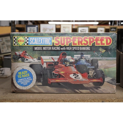 1194 - A BOXED SCALEXTRIC SUPERSPEED MODEL MOTOR RACING SET