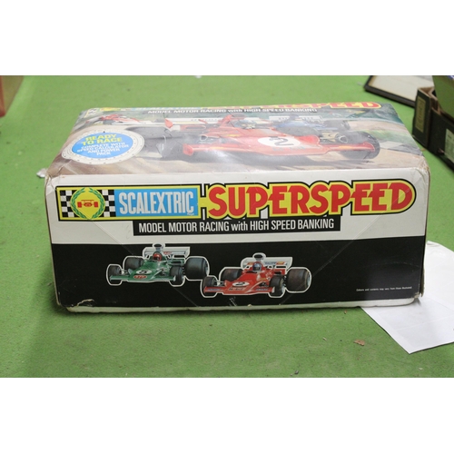 1194 - A BOXED SCALEXTRIC SUPERSPEED MODEL MOTOR RACING SET