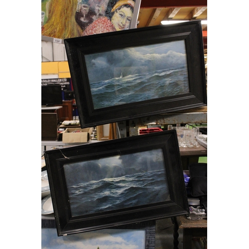 1196 - TWO PRINTS OF SEASCAPES SCENES