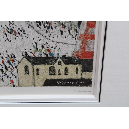 50 - * LAURENCE STEPHEN LOWRY (BRITISH 1887-1976) 'STATION APPROACH' SIGNED PRINT, BEARS MEDICI SOCIETY B... 