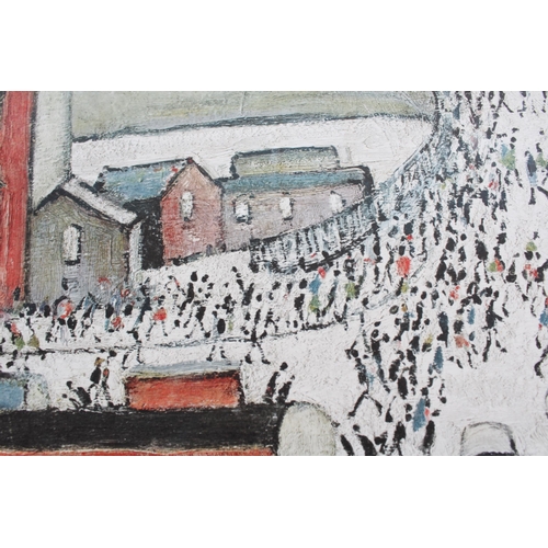 50 - * LAURENCE STEPHEN LOWRY (BRITISH 1887-1976) 'STATION APPROACH' SIGNED PRINT, BEARS MEDICI SOCIETY B... 