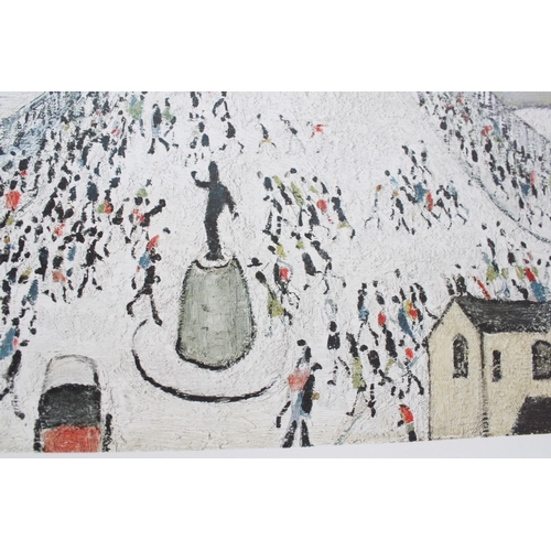 50 - * LAURENCE STEPHEN LOWRY (BRITISH 1887-1976) 'STATION APPROACH' SIGNED PRINT, BEARS MEDICI SOCIETY B... 