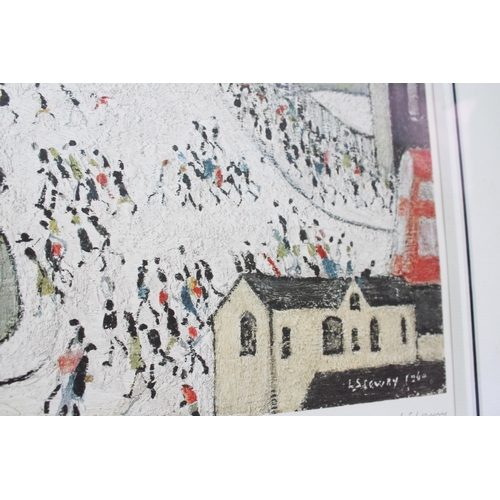 50 - * LAURENCE STEPHEN LOWRY (BRITISH 1887-1976) 'STATION APPROACH' SIGNED PRINT, BEARS MEDICI SOCIETY B... 