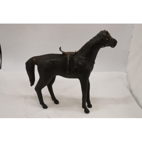 231 - A VINTAGE LEATHER HORSE A/F