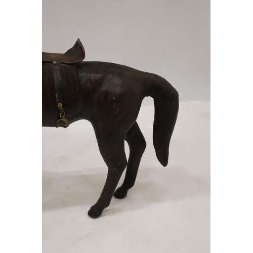 231 - A VINTAGE LEATHER HORSE A/F