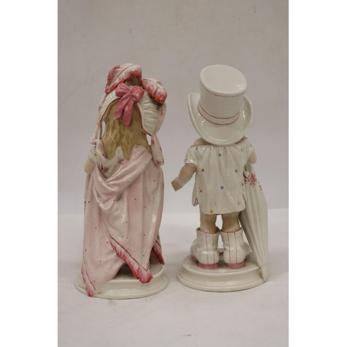 234 - A PAIR OF ANTIQUE ORIGINAL GERMAN CONTA AND BOHME PORCELAIN FIGURES, 'MAMA' AND 'PAPA', GOOD COLOURS... 