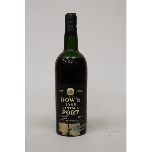 301 - A BOTTLE OF DOWS 1963 VINTAGE PORT