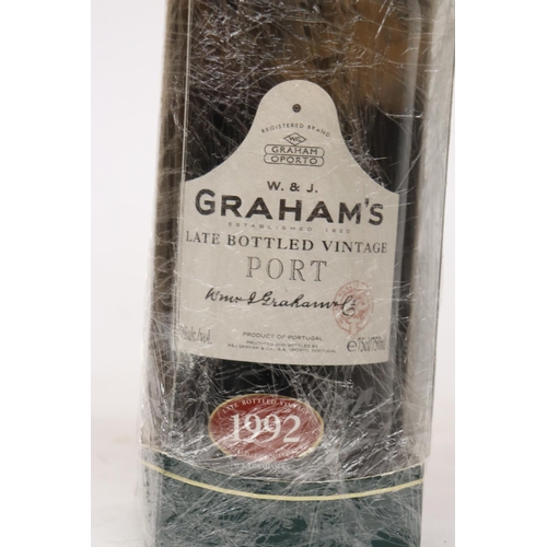 304 - A  BOTTLE OF GRAHAMS 1992 LATE BOTTLED VINTAGE PORT