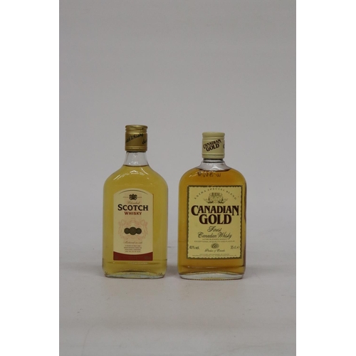 339 - TWO 35CL BOTTLES OF WHISKY TO INCLUDE A SCOTCH AND A CANADIAN GOLD