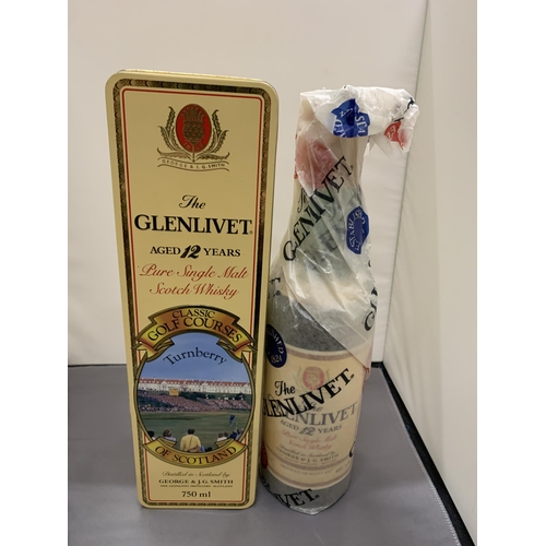 459 - THE GLENLIVET AGED 12 YEARS CLASSIC GOLF COURSES OF SCOTLAND TUNBERRY, 750ML IN ORIGINAL WRAPPING AN... 