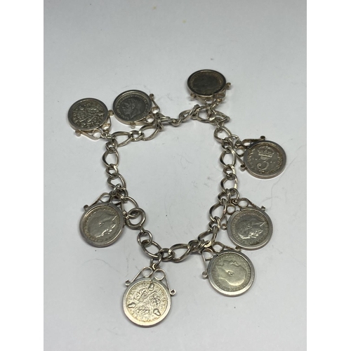 572 - A SILVER JOEY CHARM BRACELET