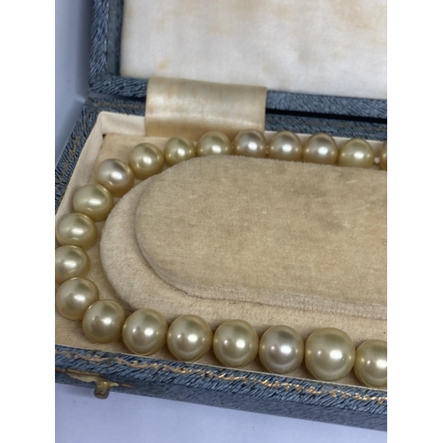 592 - A PEARL NECKLACE IN A PRESENTATION BOX