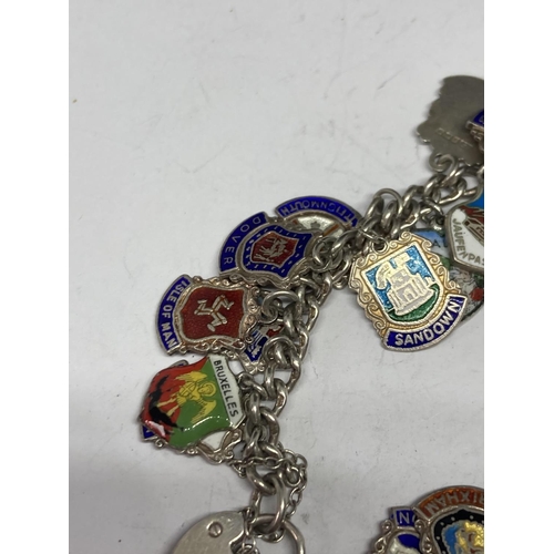 612 - A SILVER CHARM BRACELET